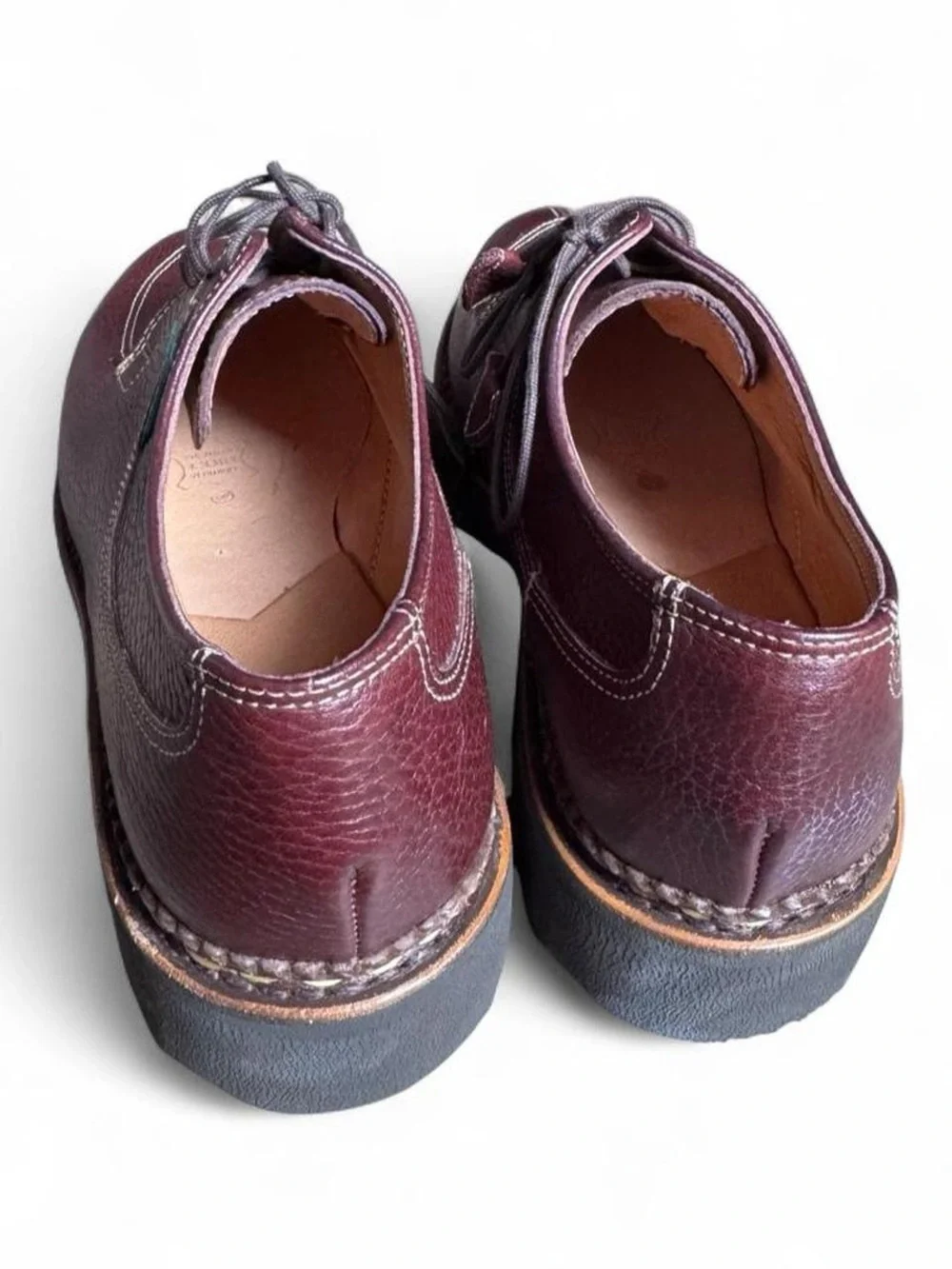 Paraboot Avignon Brown Leather Lace-Up Derby Shoes - Size US 6.5 Men’s/7.5 Women